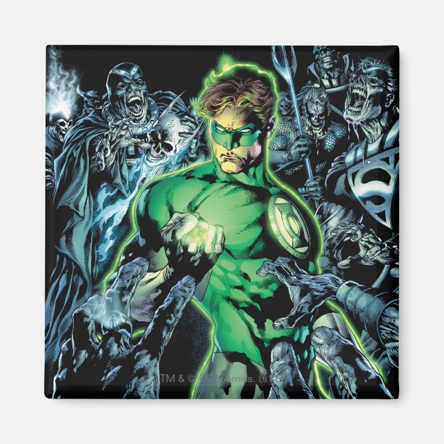 Green Lantern Surrounded - Color Magnet (Front)