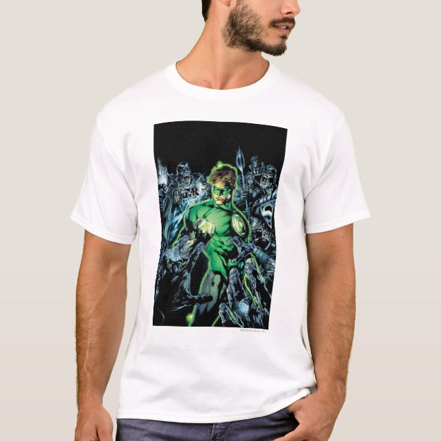 Green Lantern Surrounded - Color T-Shirt (Front)