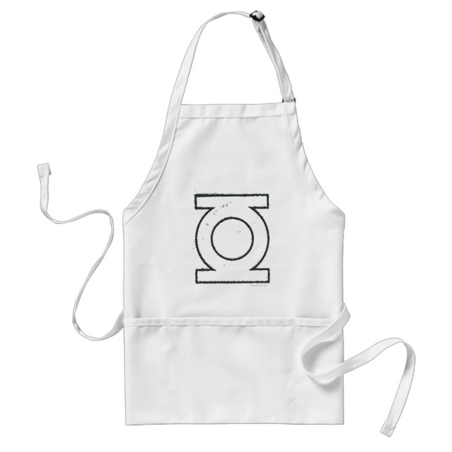 Green Lantern Symbol BW Adult Apron (Front)