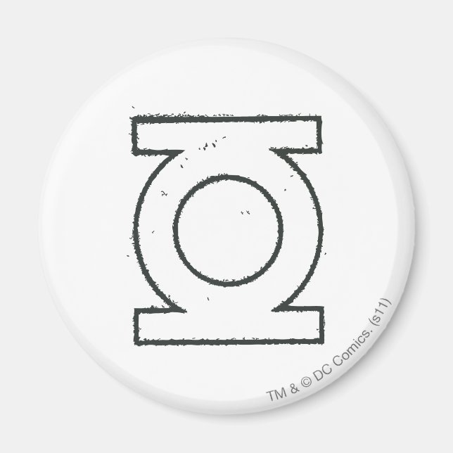 Green Lantern Symbol BW Magnet (Front)