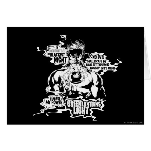 Green Lantern Text Collage Cards (Front Horizontal)