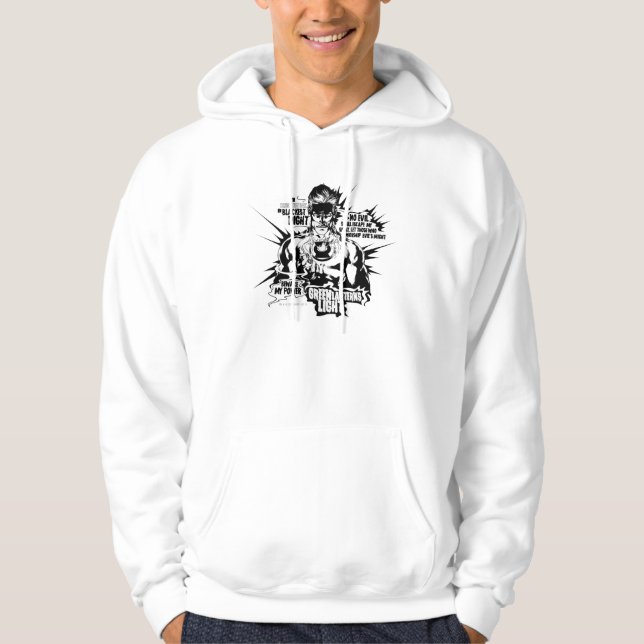 Green Lantern Text Collage Hoodie (Front)