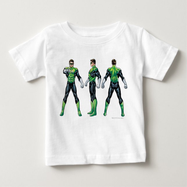 Green Lantern Three Views Baby T-Shirt (Front)