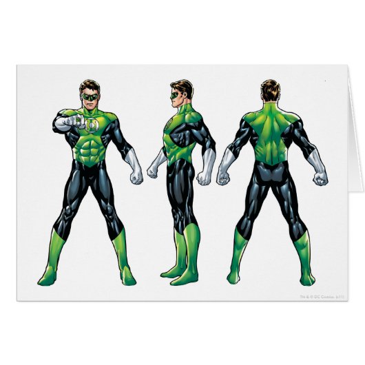 Green Lantern Three Views Cards (Front Horizontal)