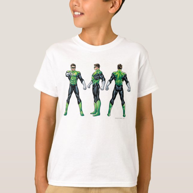 Green Lantern Three Views T-Shirt (Front)