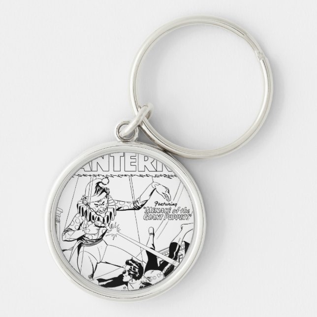 Green Lantern vs Clown, Black and White Keychain (Front)