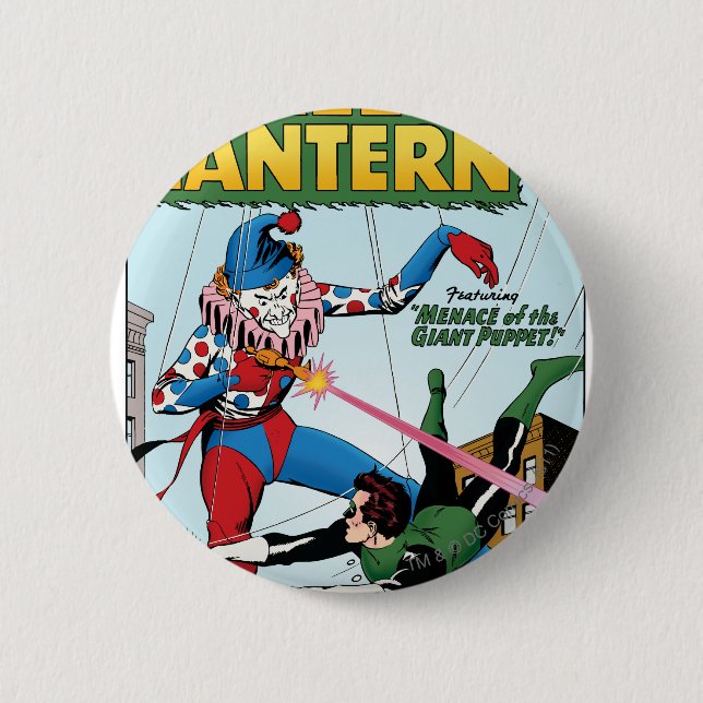 Green Lantern vs Clown Pinback Button (Front)