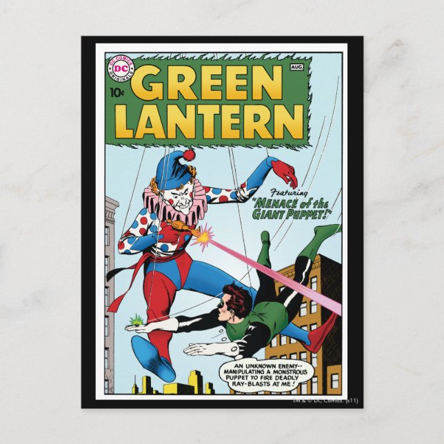 Green Lantern vs Clown Postcard (Front)