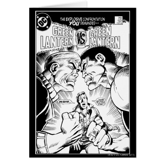 Green Lantern vs Green Lantern, Black and White Cards (Front)