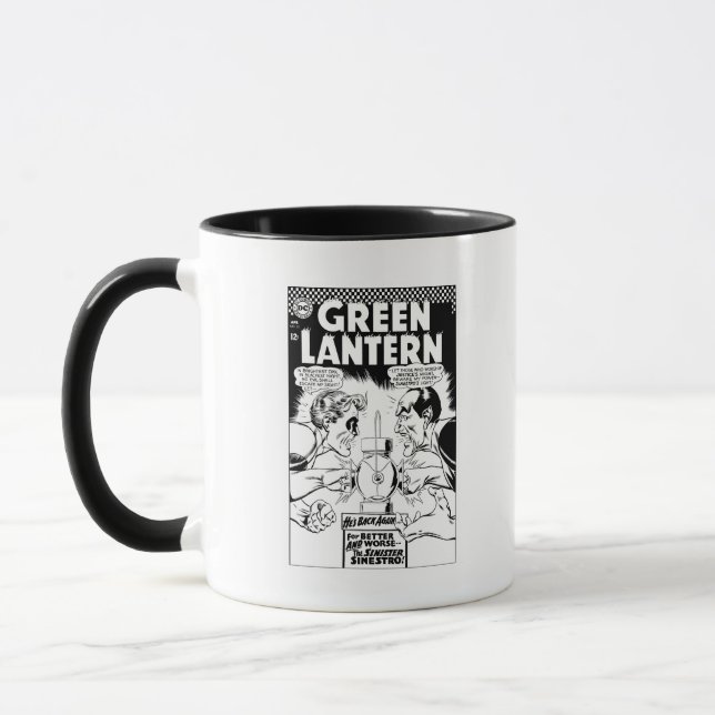 Green Lantern vs Sinestro, Black and White Mug (Left)