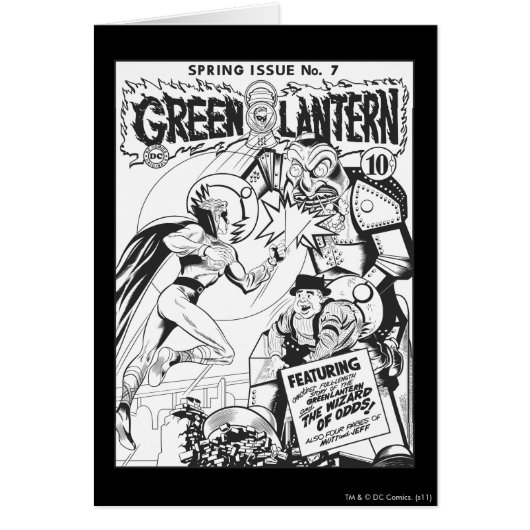 Green Lantern vs The Wizard of Odds, Black and Whi (Front)