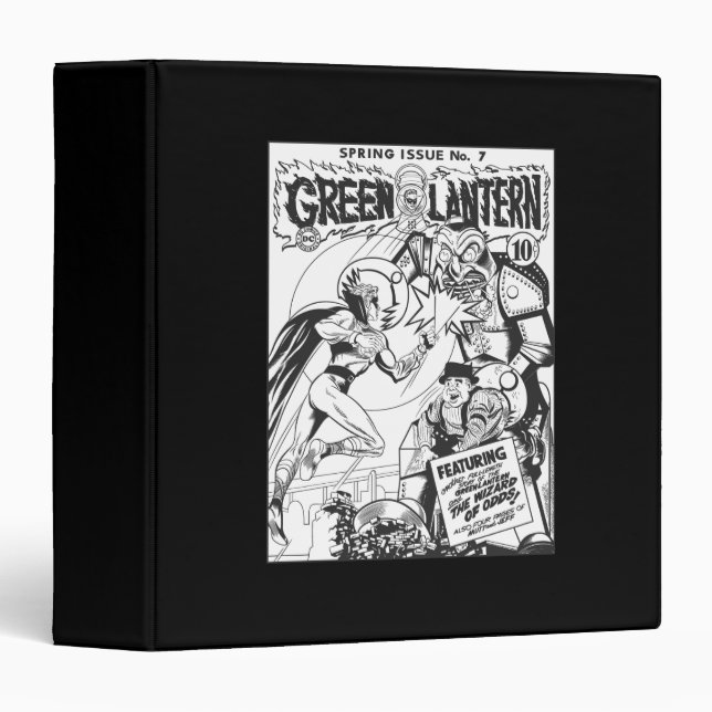 Green Lantern vs The Wizard of Odds, Black and Whi Binder (Front/Spine)