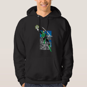 Green Lantern with City Background Hoodie