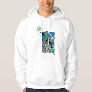 Green Lantern with City Background Hoodie