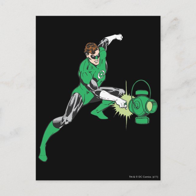 Green Lantern with Lantern 2 Postcard (Front)