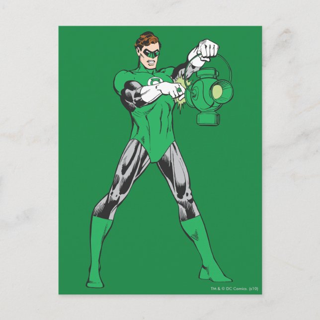 Green Lantern with Lantern Postcard (Front)