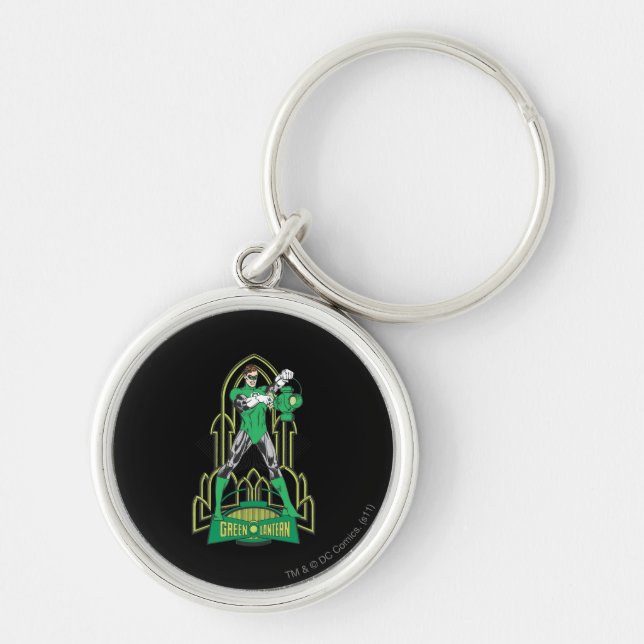 Green Lantern with Letters Keychain (Front)