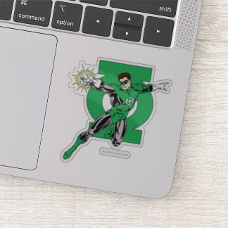 Green Lantern with Logo Background Sticker