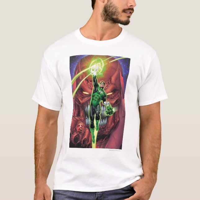 Green Lantern with stream of light - Color T-Shirt (Front)