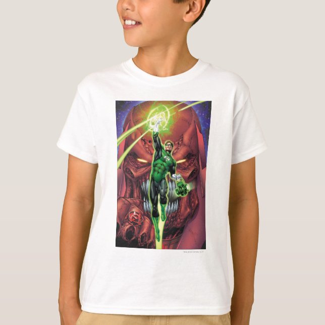 Green Lantern with stream of light - Color T-Shirt (Front)