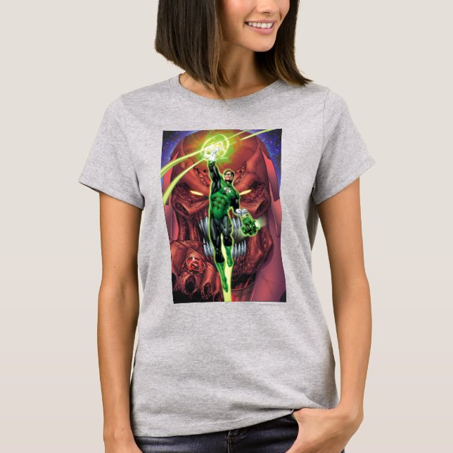 Green Lantern with stream of light - Color T-Shirt (Front)