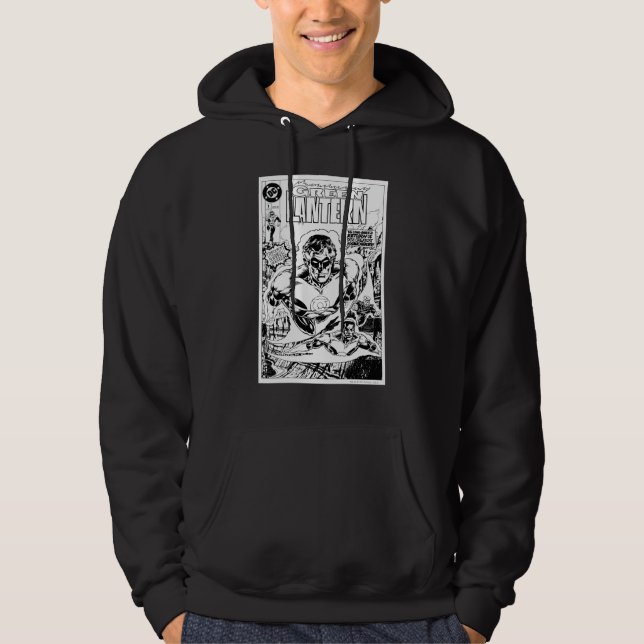 Green Lanterns Flying, Black and White Hoodie (Front)