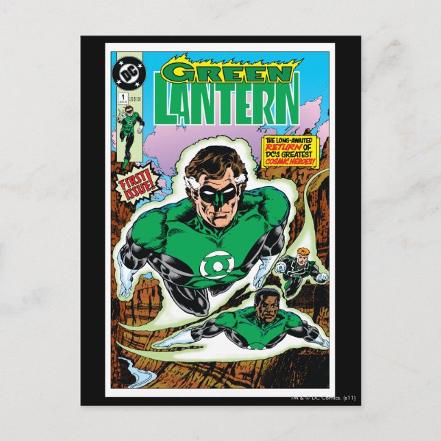 Green Lanterns Flying Postcard (Front)