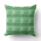 Green Large Plaid Throw Pillow 20" x 20"