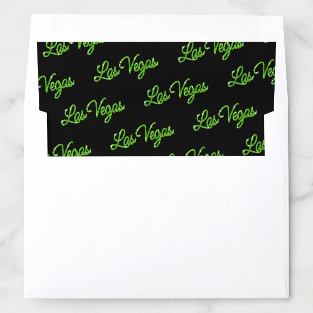 Green Las Vegas Sparkles Envelope Liner (In Envelope)