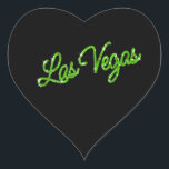 Green Las Vegas Sparkles Sticker<br><div class="desc">This Las Vegas sticker is accented with sparkly green type on a black background. It is part of the Green Las Vegas Sparkles Wedding Collection,   and is perfect as an envelope seal or favor decoration.</div>