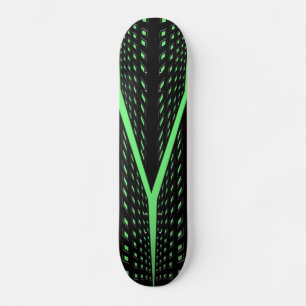 Green Laser Pattern Skateboard Deck