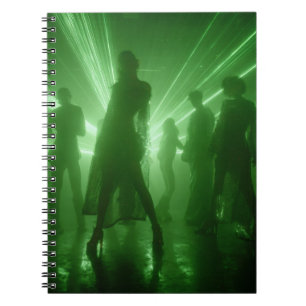 Green Laser Silhouette Dance Notebook