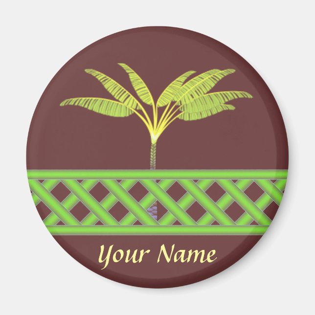 Green Lattice Name Magnet (Front)