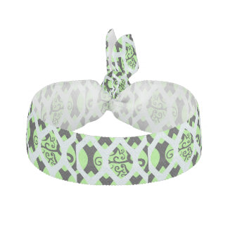 Green Lattice Print Hair Tie