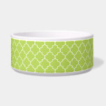 Green Latticework, Quatrefoil, Moroccan Trellis Bowl<br><div class="desc">Elegant,  stylish and sophisticated Moroccan trellis pattern in green color. Modern and trendy gift,  perfect for the latticework lover in your life.</div>