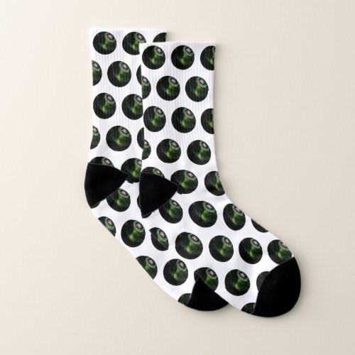 Green Lawn Bowl Polka Dots Socks