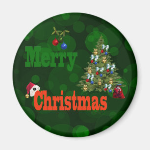 Green Lawn Bowls Christmas Style, Magnet