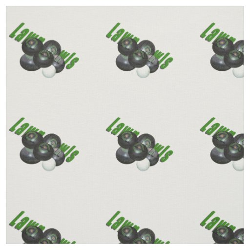 Green Lawn Bowls Logo With Lawn Bowls, Fabric