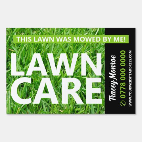 Green Lawn Lawn Care Services Advertising Sign