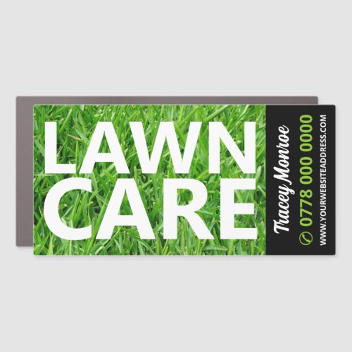 Green Lawn Lawn Care Services Car Magnet
