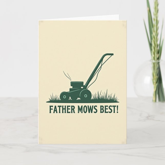 Green Lawn Sweet Fathers Day Card (Front)