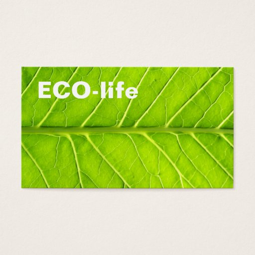 Customizable Green leaf business card template