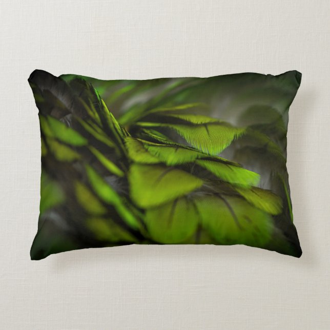 Green leaf accent pillow (Front)