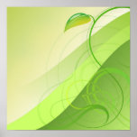 Green Leaf Background Poster