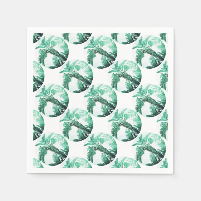 Green leaf banana plant napkins (Front)