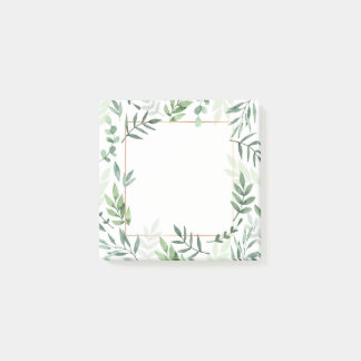 Green Leaf Border Post-It Notes