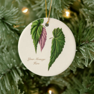 Green Leaf Botanic Gardener Plant Lover Ceramic Ornament