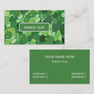 Green Leaf Botanical Business Card