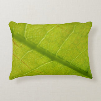 Green Leaf Botanical Nature Photography Accent Pillow
