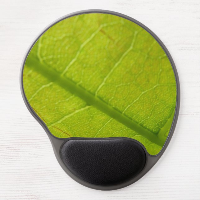 Green Leaf Botanical Nature Photography Gel Mouse Pad (Front)